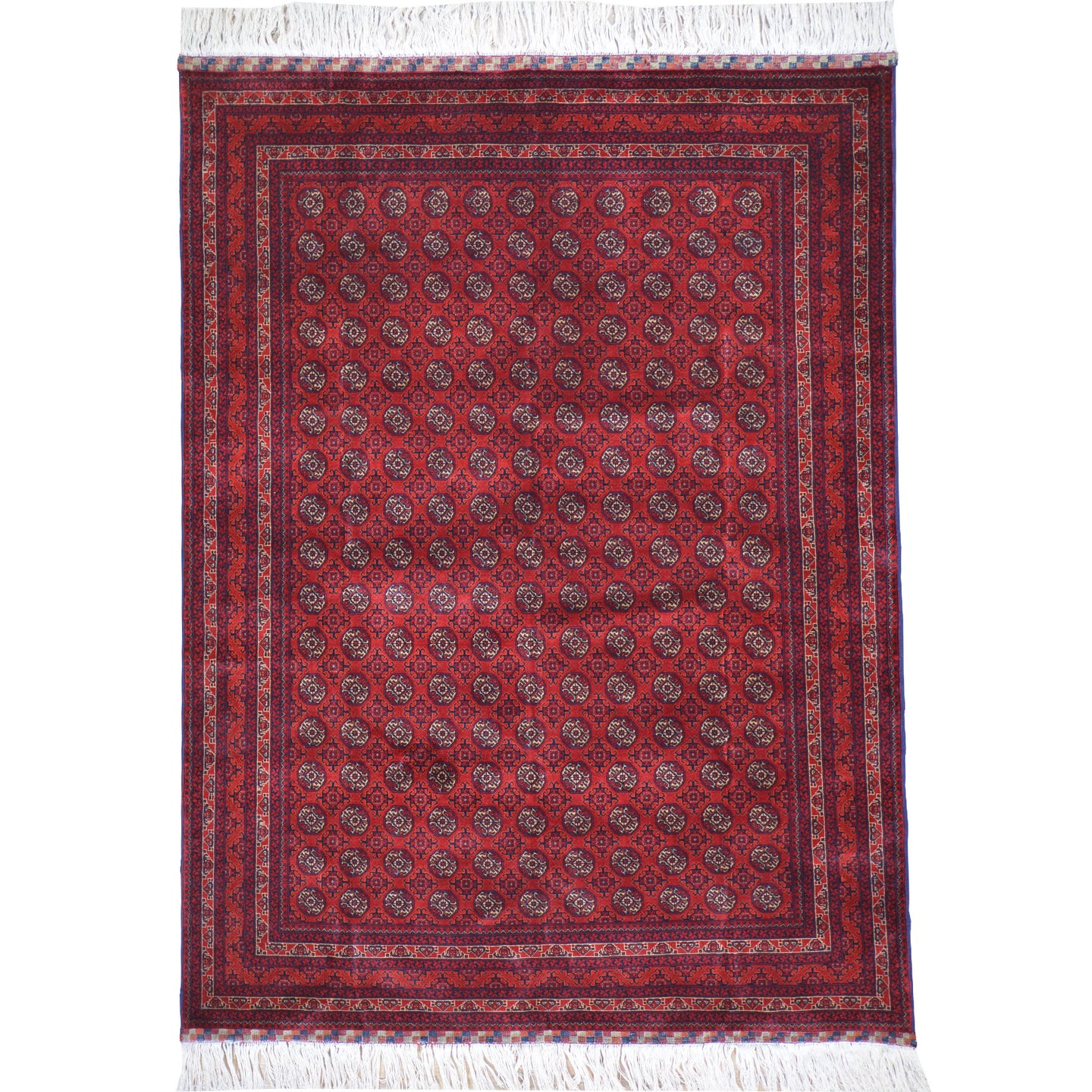 Fine Hand-Knotted Turkmen Tribal Traditional Wool Oriental Rug (Size 4.11 X 6.6) Cwral-11559