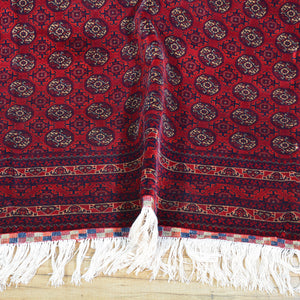 Fine Hand-Knotted Turkmen Tribal Traditional Wool Oriental Rug (Size 4.11 X 6.6) Cwral-11559