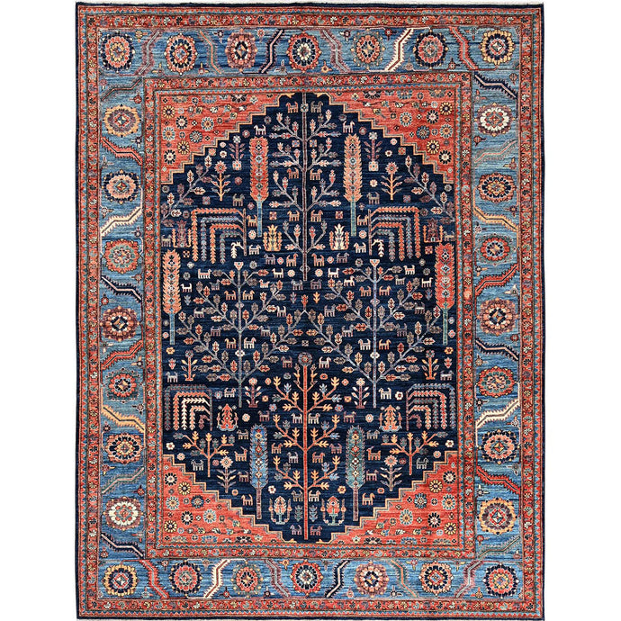 Hand-Knotted Traditional Cypress Tree Design Oriental Wool Rug (Size 9.2 X 12.1) Cwral-11580
