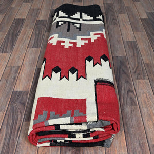 Hand-Woven Reversible Southwestern Design Handmade Kilim Rug (Size 9.2 X 12.0) Cwral-11589
