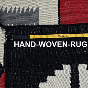 Hand-Woven Reversible Southwestern Design Handmade Kilim Rug (Size 9.2 X 12.0) Cwral-11589