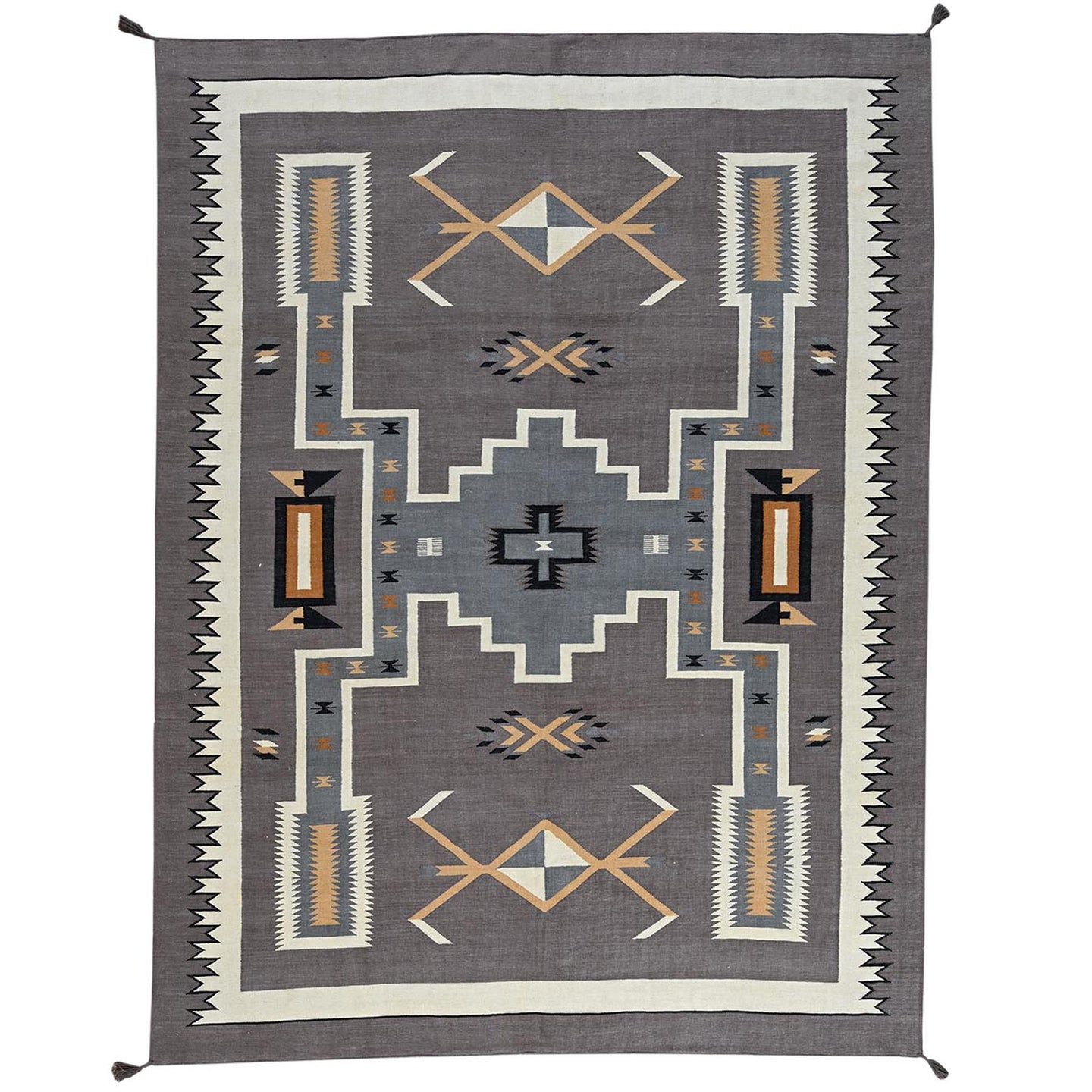 Hand-Woven Reversible Southwestern Design Handmade Kilim Rug (Size 8.10 X 11.9) Cwral-11595