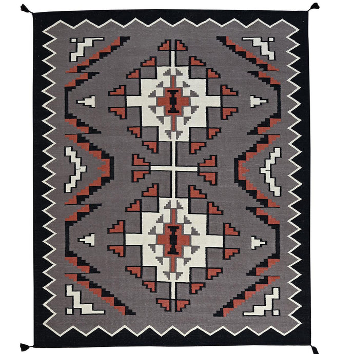 Hand-Woven Reversible Southwestern Design Handmade Kilim Rug (Size 8.4 X 10.0) Cwral-11598