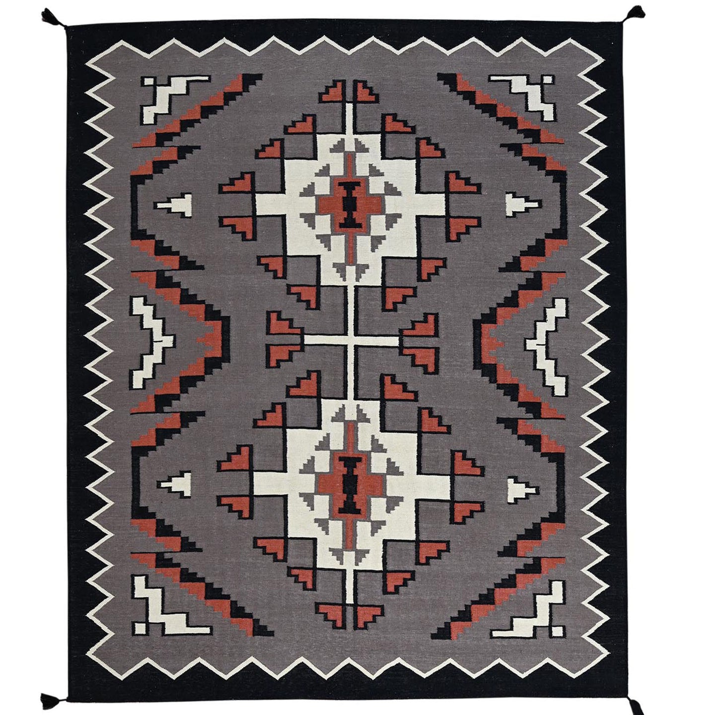 Hand-Woven Reversible Southwestern Design Handmade Kilim Rug (Size 8.4 X 10.0) Cwral-11598