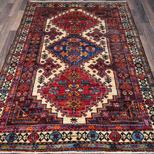 Load image into Gallery viewer, Hand-Knotted Kazak Rug 4x6 Geometric Pattern - Classic World Rugs NM
