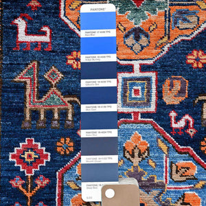 Hand-Knotted Tribal Kazak Traditional Design Handmade Rug (Size 2.8 X 9.5) Cwral-11619