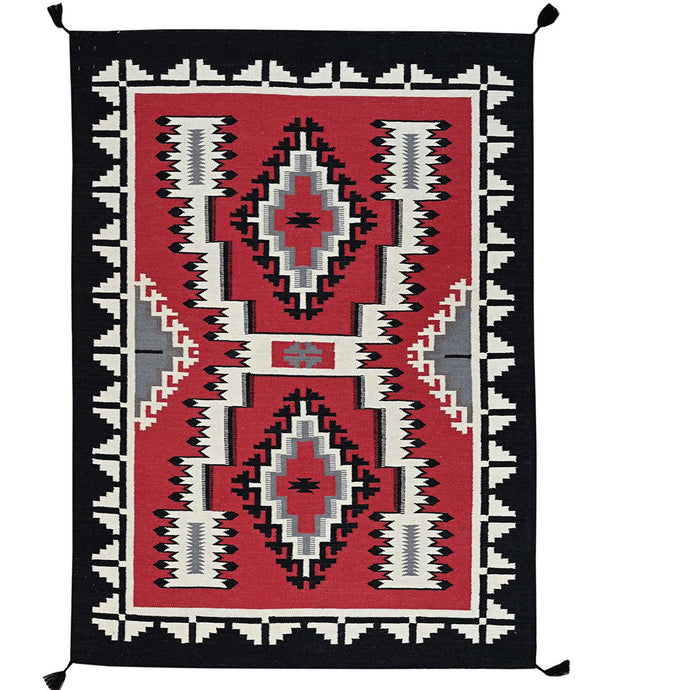 Hand-Woven Reversible Southwestern Design Handmade Kilim Rug (Size 5.2 X 6.9) Cwral-11622