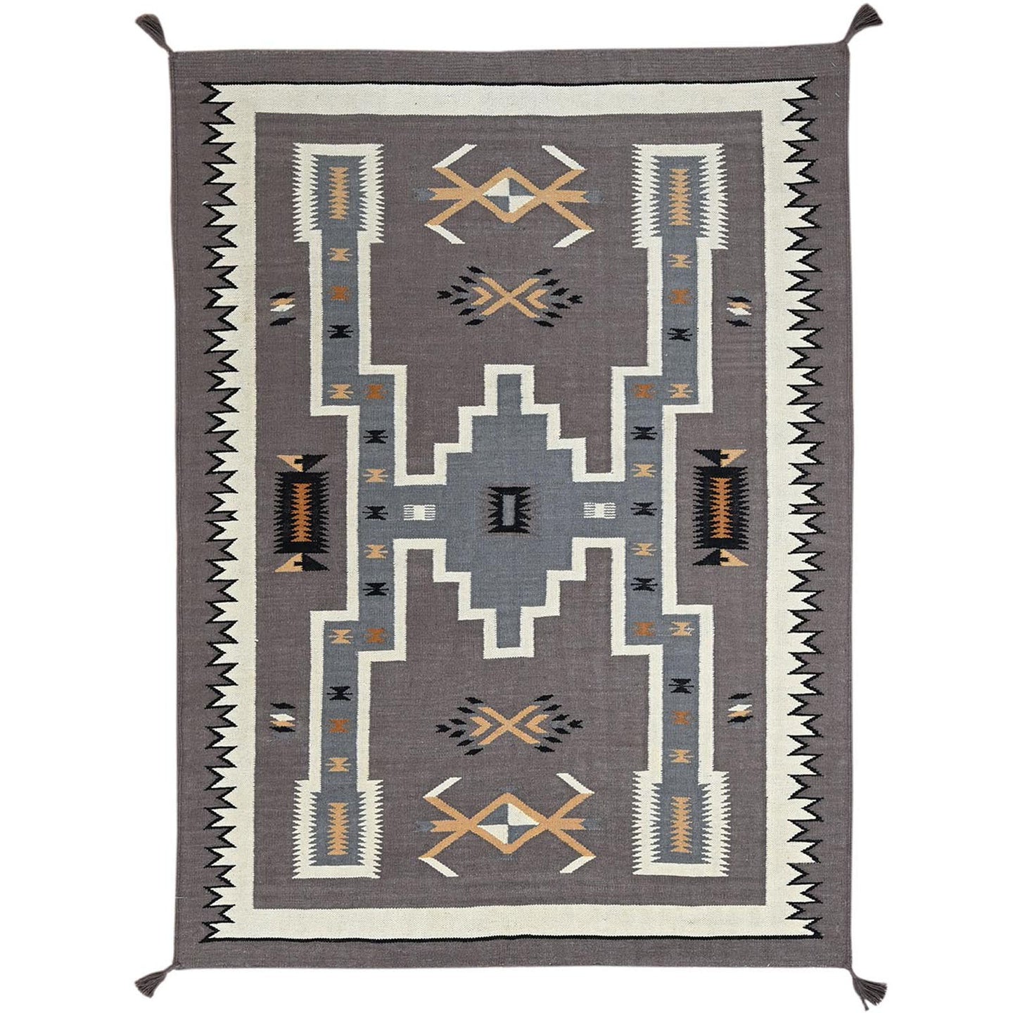 Hand-Woven Reversible Southwestern Design Handmade Kilim Rug (Size 5.0 X 6.11) Cwral-11625