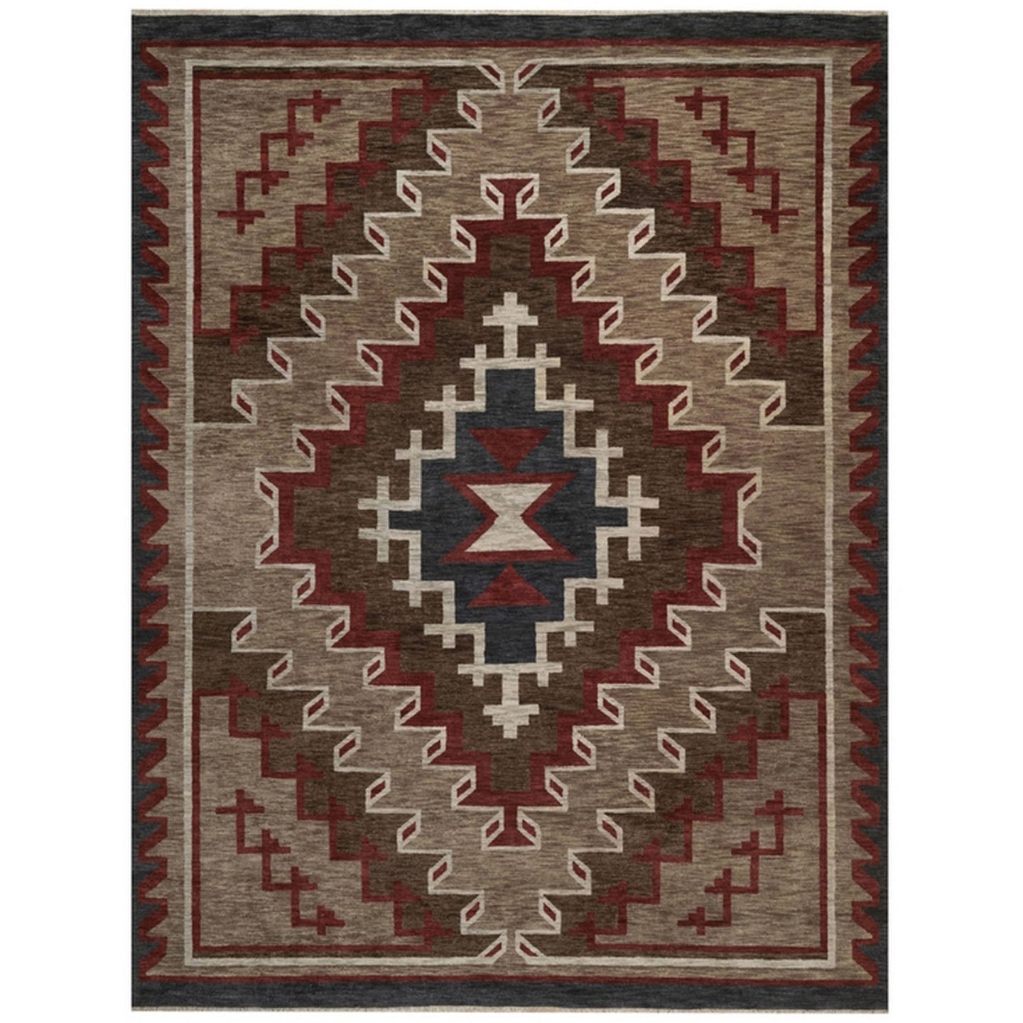 Hand-Knotted Traditional Southwestern Design Handmade Rug (Size 9.1 X 12.0) Cwral-11634
