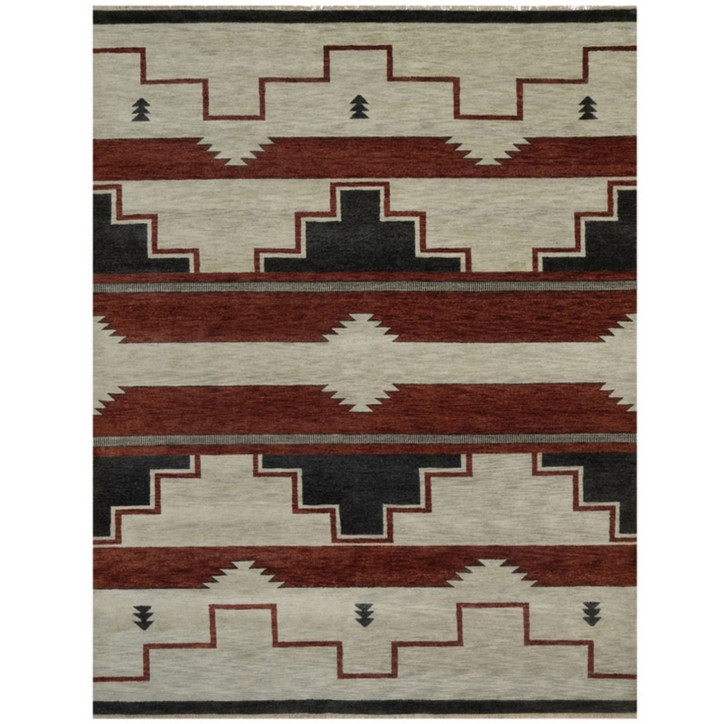 Hand-Knotted Traditional Southwestern Design Handmade Rug (Size 9.2 X 11.11) Cwral-11637