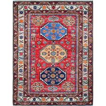 Load image into Gallery viewer, Hand-Knotted Traditional Ersari Kazak Design Handmade Wool Rug (Size 4.3 X 5.7) Cwral-11640