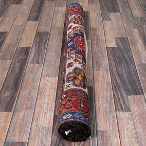 Hand-Knotted Traditional Ersari Kazak Design Handmade Wool Rug (Size 4.0 X 6.1) Cwral-11643
