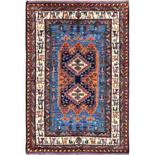Load image into Gallery viewer, Hand-Knotted Traditional Ersari Kazak Design Handmade Wool Rug (Size 4.2 X 6.1) Cwral-11649