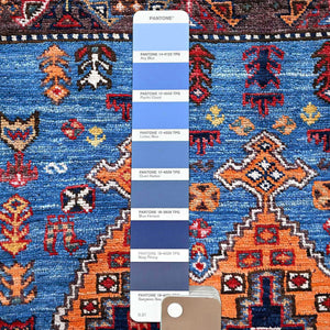 Hand-Knotted Traditional Ersari Kazak Design Handmade Wool Rug (Size 4.2 X 6.1) Cwral-11649