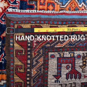 Hand-Knotted Traditional Ersari Kazak Design Handmade Wool Rug (Size 4.2 X 6.1) Cwral-11649