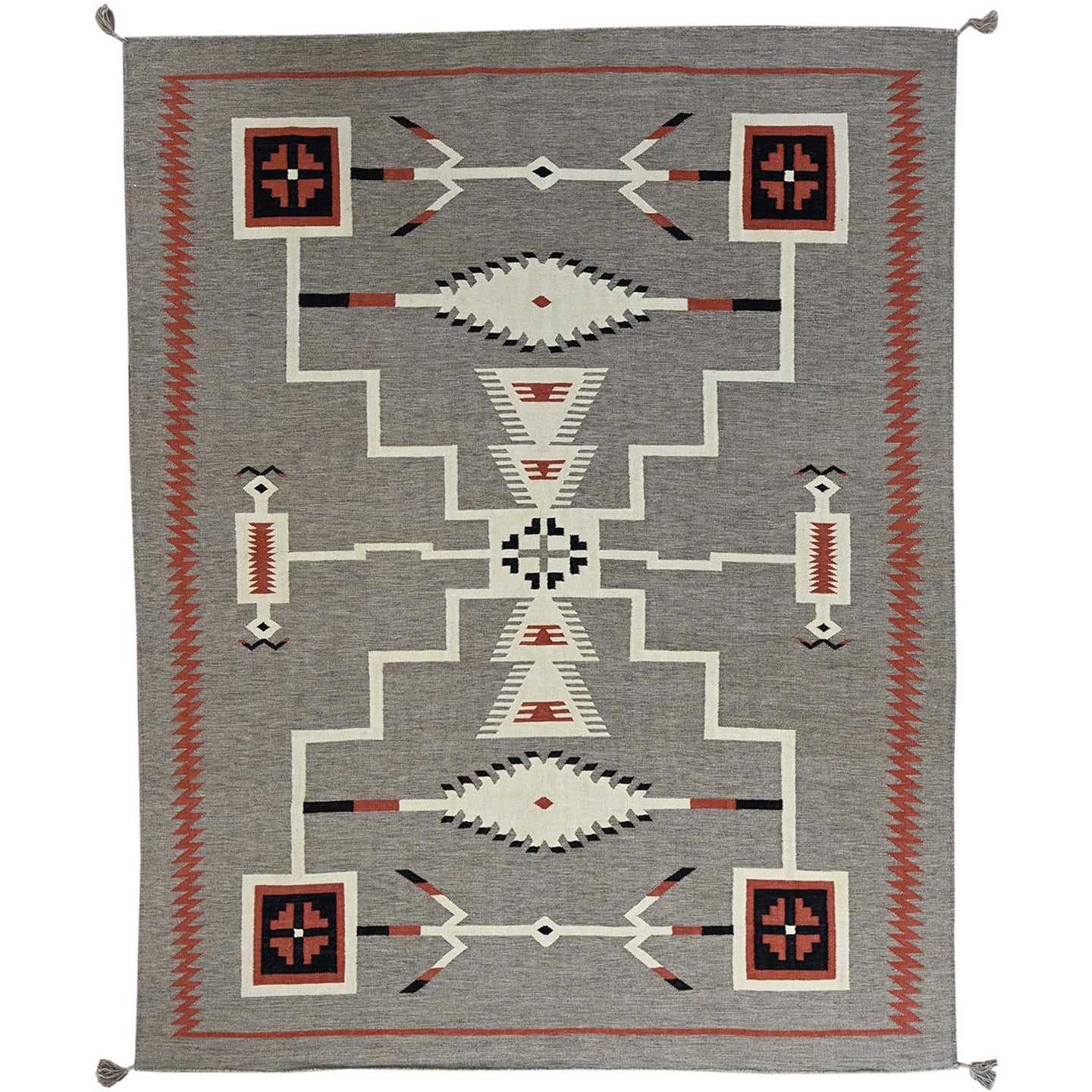 Hand-Woven Reversible Southwestern Design Handmade Kilim Rug (Size 8.0 X 9.11) Cwral-11655