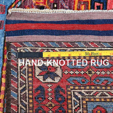Load image into Gallery viewer, Hand-Knotted Tribal Kazak Traditional Design Handmade Rug (Size 3.1 X 9.7) Cwral-11661