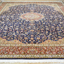 Load image into Gallery viewer, Kashmiri silk Persian design rug displayed on hardwood floor — Classic World Rugs Cwral-11667

