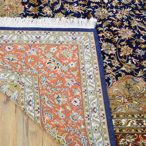 Hand-Knotted Traditional Design Kashmiri Silk Handmade Rug (Size 9.2 X 11.10) Cwral-11667