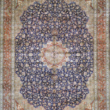 Load image into Gallery viewer, Hand-Knotted Traditional Design Kashmiri Silk Handmade Rug (Size 9.2 X 11.10) Cwral-11667