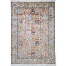 Load image into Gallery viewer, Hand-Knotted Traditional Design Kashmiri Silk Handmade Rug (Size 7.2 X 9.11) Cwral-11670