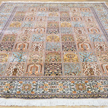 Load image into Gallery viewer, Hand-Knotted Traditional Design Kashmiri Silk Handmade Rug (Size 7.2 X 9.11) Cwral-11670