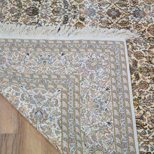 Hand-Knotted Traditional Design Kashmiri Silk Handmade Rug (Size 7.2 X 10.0) Cwral-11673