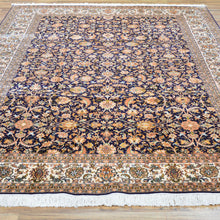 Load image into Gallery viewer, Kashmiri silk Persian design rug displayed on hardwood floor — Classic World Rugs Cwral-11676
