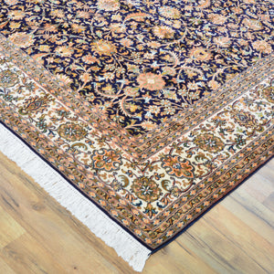 Hand-Knotted Traditional Design Kashmiri Silk Handmade Rug (Size 6.2 X 8.10) Cwral-11676