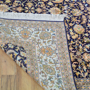 Hand-Knotted Traditional Design Kashmiri Silk Handmade Rug (Size 6.2 X 8.10) Cwral-11676