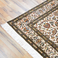 Load image into Gallery viewer, Hand-Knotted Traditional Design Kashmiri Silk Handmade Rug (Size 4.0 X 6.0) Cwral-11679
