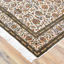 Load image into Gallery viewer, Hand-Knotted Traditional Design Kashmiri Silk Handmade Rug (Size 4.0 X 6.0) Cwral-11679