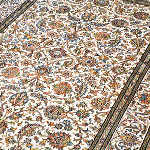 Hand-Knotted Traditional Design Kashmiri Silk Handmade Rug (Size 4.0 X 6.0) Cwral-11679