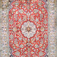 Load image into Gallery viewer, Hand-Knotted Traditional Design Kashmiri Silk Handmade Rug (Size 3.2 X 5.1) Cwral-11682
