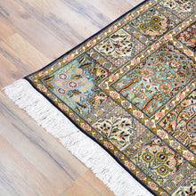 Load image into Gallery viewer, Hand-Knotted Traditional Design Kashmiri Silk Handmade Rug (Size 3.1 X 5.5) Cwral-11685