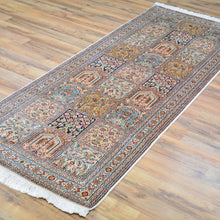 Load image into Gallery viewer, Hand-Knotted Traditional Design Kashmiri Silk Handmade Rug (Size 2.7 X 6.9) Cwral-11688