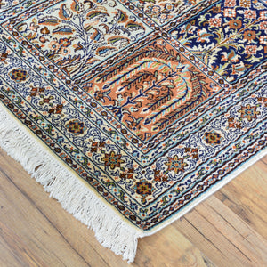 Hand-Knotted Traditional Design Kashmiri Silk Handmade Rug (Size 2.1 X 3.1) Cwral-11694