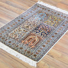 Load image into Gallery viewer, Hand-Knotted Traditional Design Kashmiri Silk Handmade Rug (Size 2.1 X 3.1) Cwral-11694