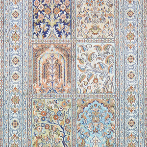 Hand-Knotted Traditional Design Kashmiri Silk Handmade Rug (Size 2.1 X 3.1) Cwral-11697
