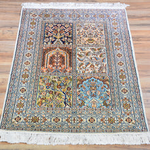 Load image into Gallery viewer, Hand-Knotted Traditional Design Kashmiri Silk Handmade Rug (Size 2.1 X 3.1) Cwral-11697