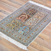 Load image into Gallery viewer, Hand-Knotted Traditional Design Kashmiri Silk Handmade Rug (Size 2.1 X 3.1) Cwral-11697