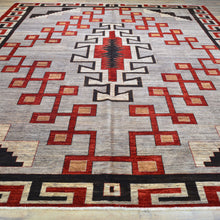 Load image into Gallery viewer, Hand-Knotted Wool Rug Southwestern Design Gray Red - Cwral-11715
