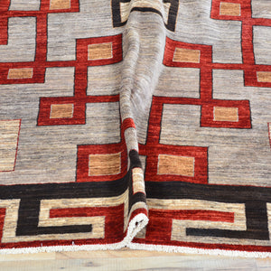 Hand-Knotted Traditional Southwestern Design Handmade Rug (Size 9.9 X 12.10) Cwral-11715