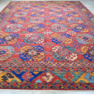 Hand-Knotted Tribal Ersari Elephant Feet Design Handmade Rug (Size 10.0 X 13.11) Cwral-11721
