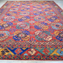 Load image into Gallery viewer, Tribal Ersari Elephant Feet Handmade Wool Rug 10x14 Red Multi | Classic World Rugs Santa Fe
