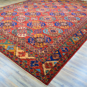 Hand-Knotted Tribal Ersari Elephant Feet Design Handmade Rug (Size 10.0 X 13.11) Cwral-11721