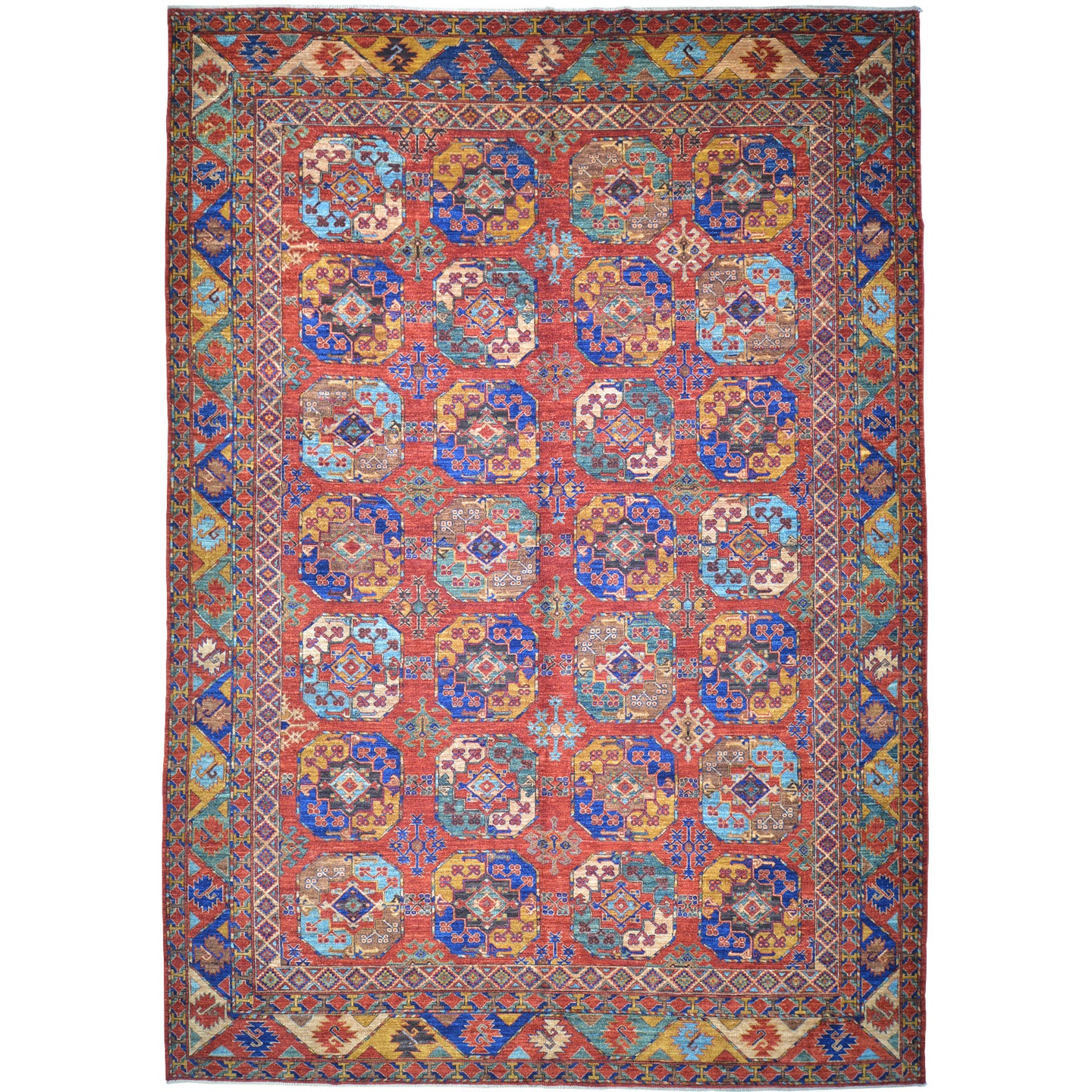 Hand-Knotted Tribal Ersari Elephant Feet Design Handmade Rug (Size 10.0 X 13.11) Cwral-11721