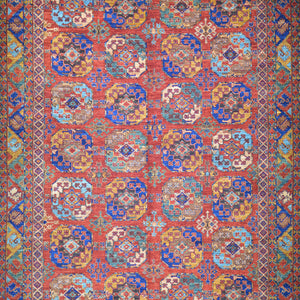 Hand-Knotted Tribal Ersari Elephant Feet Design Handmade Rug (Size 10.0 X 13.11) Cwral-11721