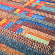 Load image into Gallery viewer, Hand-Knotted Modern Contemporary Stripes Design Handmade Rug (Size 8.0 X 9.9) Cwral-11724
