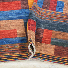 Load image into Gallery viewer, Hand-Knotted Modern Contemporary Stripes Design Handmade Rug (Size 8.0 X 9.9) Cwral-11724